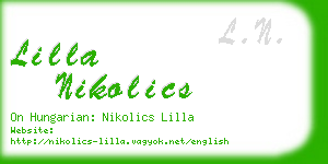 lilla nikolics business card